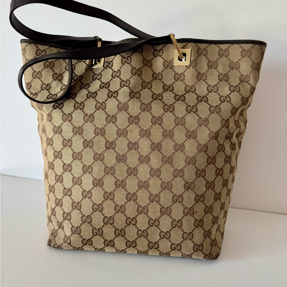 Gucci Beige and Brown GG Tote